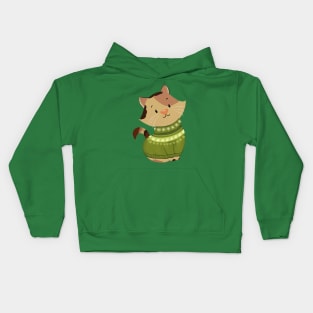 Cute Cat Christmas Sweater Kids Hoodie